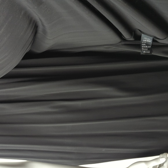 & OTHER STORIES LITTLE BLACK HALTER DRESS W/ LEATHER COLLAR US 12 EURO 42 - Picture 6 of 11